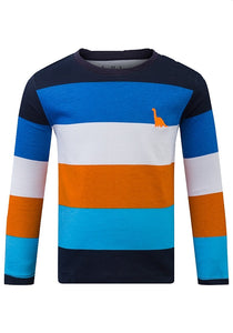 Baby Boys Multi Colour Stripe Cotton Rich T-Shirt