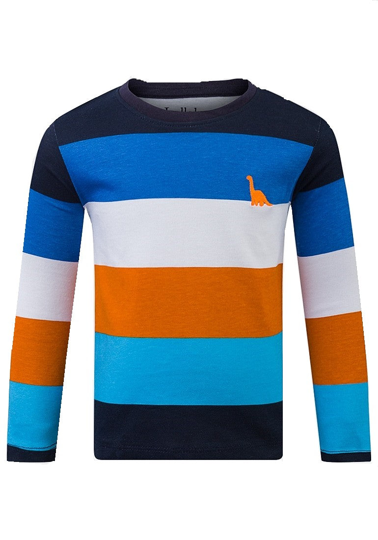 Baby Boys Multi Colour Stripe Cotton Rich T-Shirt