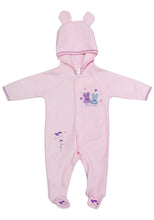Load image into Gallery viewer, Baby Girl&#39;s Pink Soft Fleece Sleepsuit
