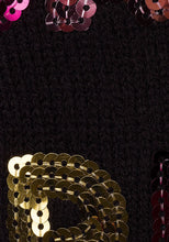 Load image into Gallery viewer, Girls Black Santa&#39;s Bestie Christmas Novelty Jumper
