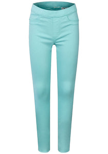 Girls Mint Elasticated Waistband Stretchy Skinny Jeggings