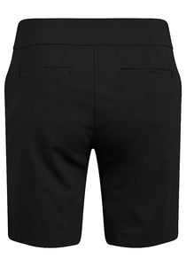 Black 4 Pockets Stretchy Summer Shorts
