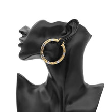 Load image into Gallery viewer, Ladies Big 18K Two Tone Latest Great Wall Circle Earring
