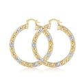 Ladies Big 18K Two Tone Latest Great Wall Circle Earring
