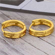 Load image into Gallery viewer, Ladies 24K Yellow Gold Plated Women&#39;s Cool Hoop Earrings
