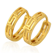 Load image into Gallery viewer, Ladies 24K Yellow Gold Plated Women&#39;s Cool Hoop Earrings
