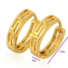 Load image into Gallery viewer, Ladies 24K Yellow Gold Plated Women&#39;s Cool Hoop Earrings
