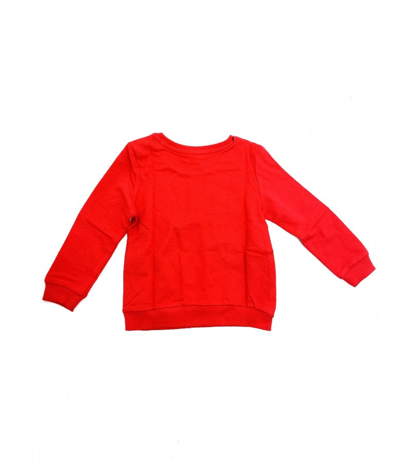 Girls Red Disney Minnie Mouse Bow Print Cotton Top