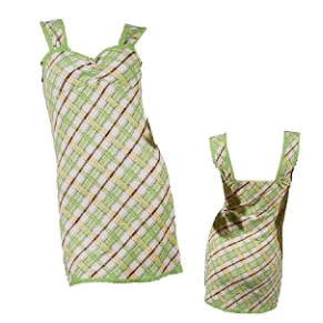 Lime & White Multi Cross Check Lace Trim Strappy Top