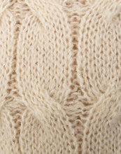 Load image into Gallery viewer, Ladies Beige Cable Knit Metallic Jumper
