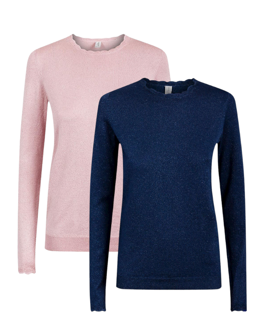 Ladies Piazza Italia Scallop Edge Jumper