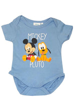 Load image into Gallery viewer, Baby Boys Disney Mickey Mouse &amp; Pluto Blue Short Sleeve Bodysuit Vest
