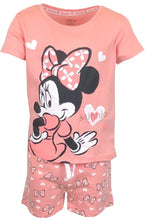 Load image into Gallery viewer, Girls Toddler Disney Minnie Mouse Peach Short Summer Pyjamas
