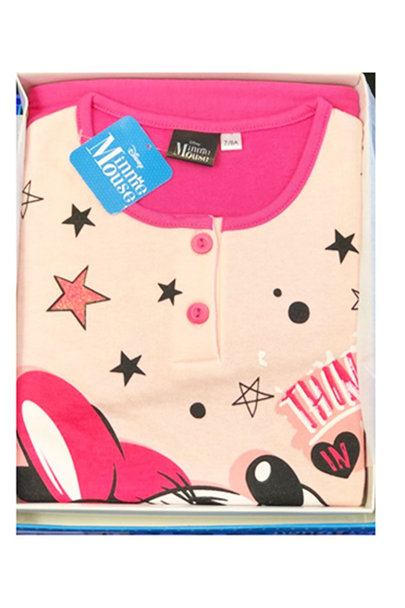Girls Disney Minnie Mouse Cerise "Things In Life" Pyjamas boxed Sets