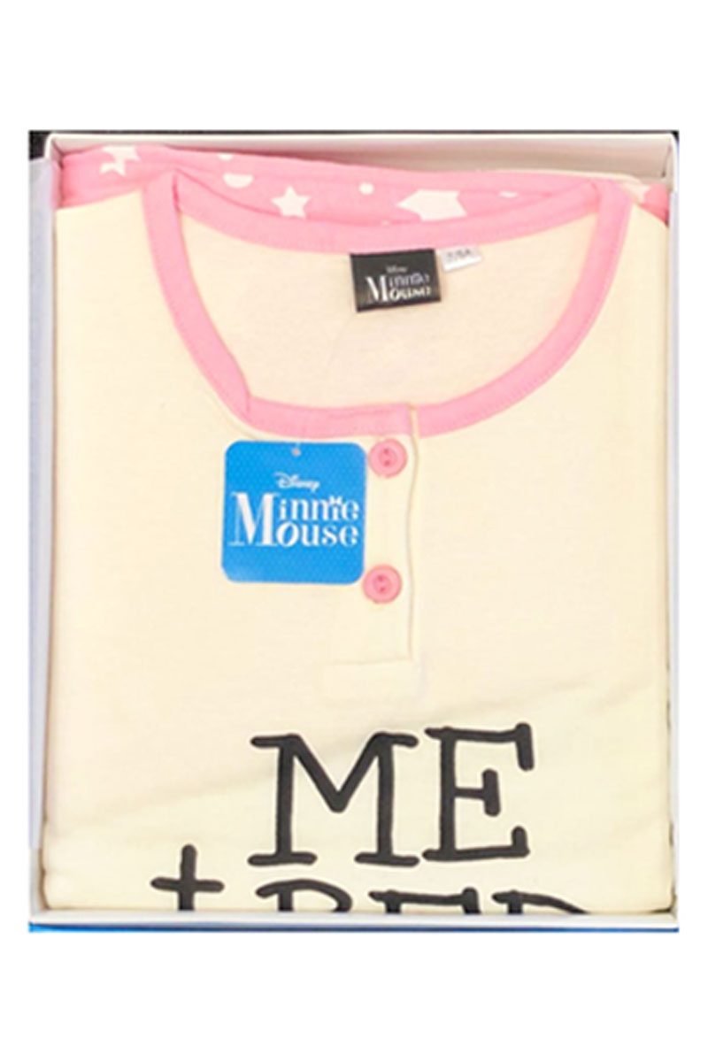 Girls Disney Minnie Mouse Pale Pink Me Bed Sleep Pyjamas boxed Sets