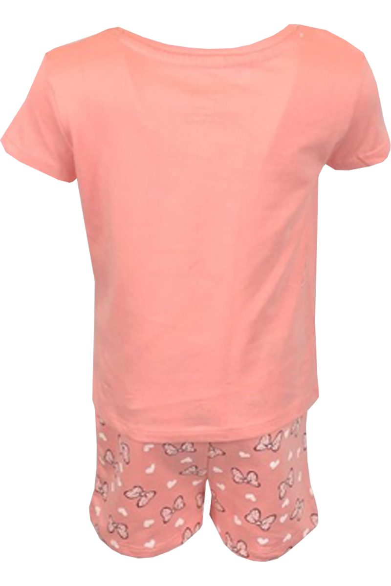 Girls Toddler Disney Minnie Mouse Peach Short Summer Pyjamas
