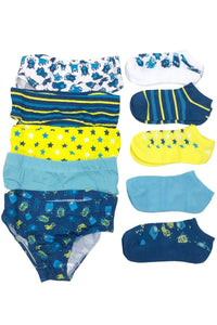 Boys Monster 5 Pack Cotton Briefs & 5 Pack Matching Ankle Socks Underwear Sets