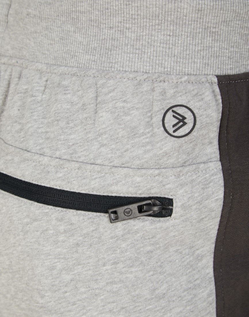 Mens Grey Dissident Contrast Stripe Elasticated Waist Jogging Shorts