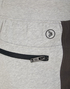 Mens Grey Dissident Contrast Stripe Elasticated Waist Jogging Shorts