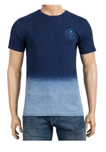 Men's Blue California Tie Dye  Short Sleeve Cotton T-shirt