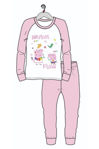 Girls White Official Peppa Pig Pyjamas