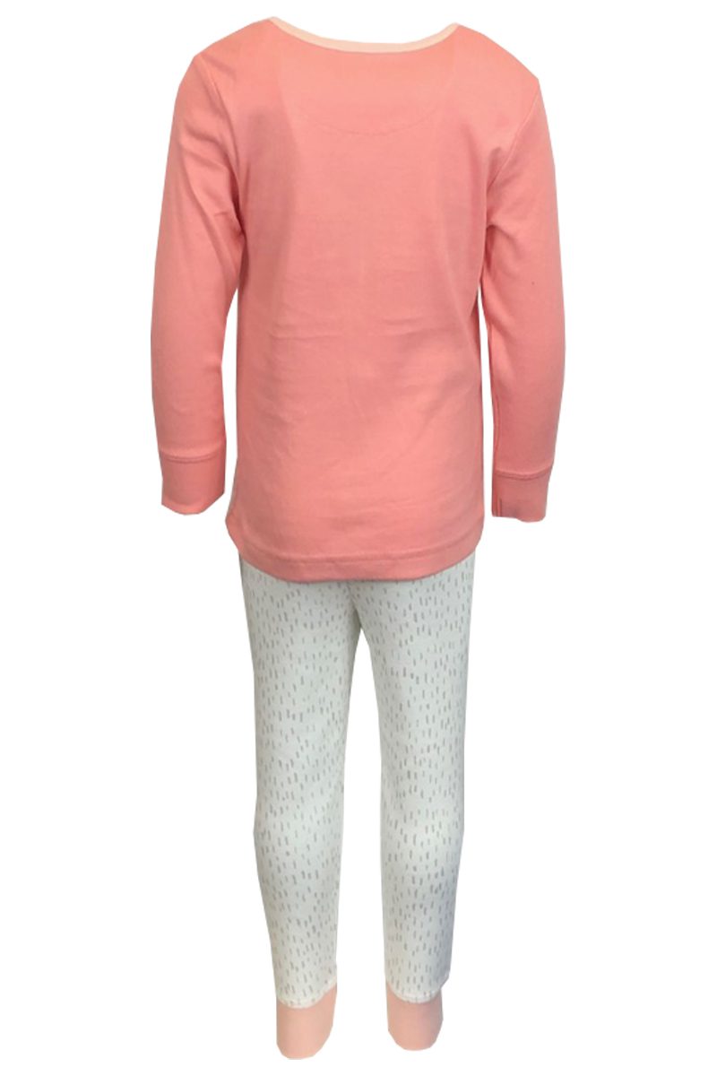 Baby Girls 2 Pk Pink Bear Print Cotton Top & Leggings Pyjamas