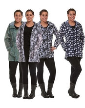 Load image into Gallery viewer, Ladies Patterned Hooded Waterproof Raincoats Jackets
