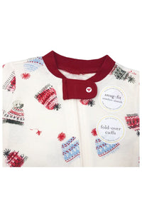 Baby Unisex Cream Xmas Hats Burts Bees Christmas 🤶 Sleepsuits.