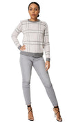 Pink Multi Check Design Soft Knit Jumper