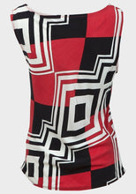 Load image into Gallery viewer, Red Multi Print Side Tie Detail Sleeveless Top
