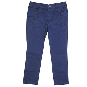 Navy Blue Denim Crinkle Front Adjustable Waist Jeans