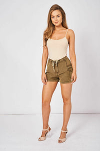 Khaki Adjustable Hotpant Summer Shorts