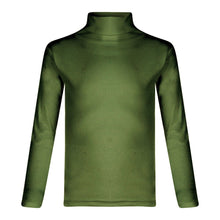Load image into Gallery viewer, Girls Army Green Roll Neck Ribbed Knitted Longsleeve Jumper
