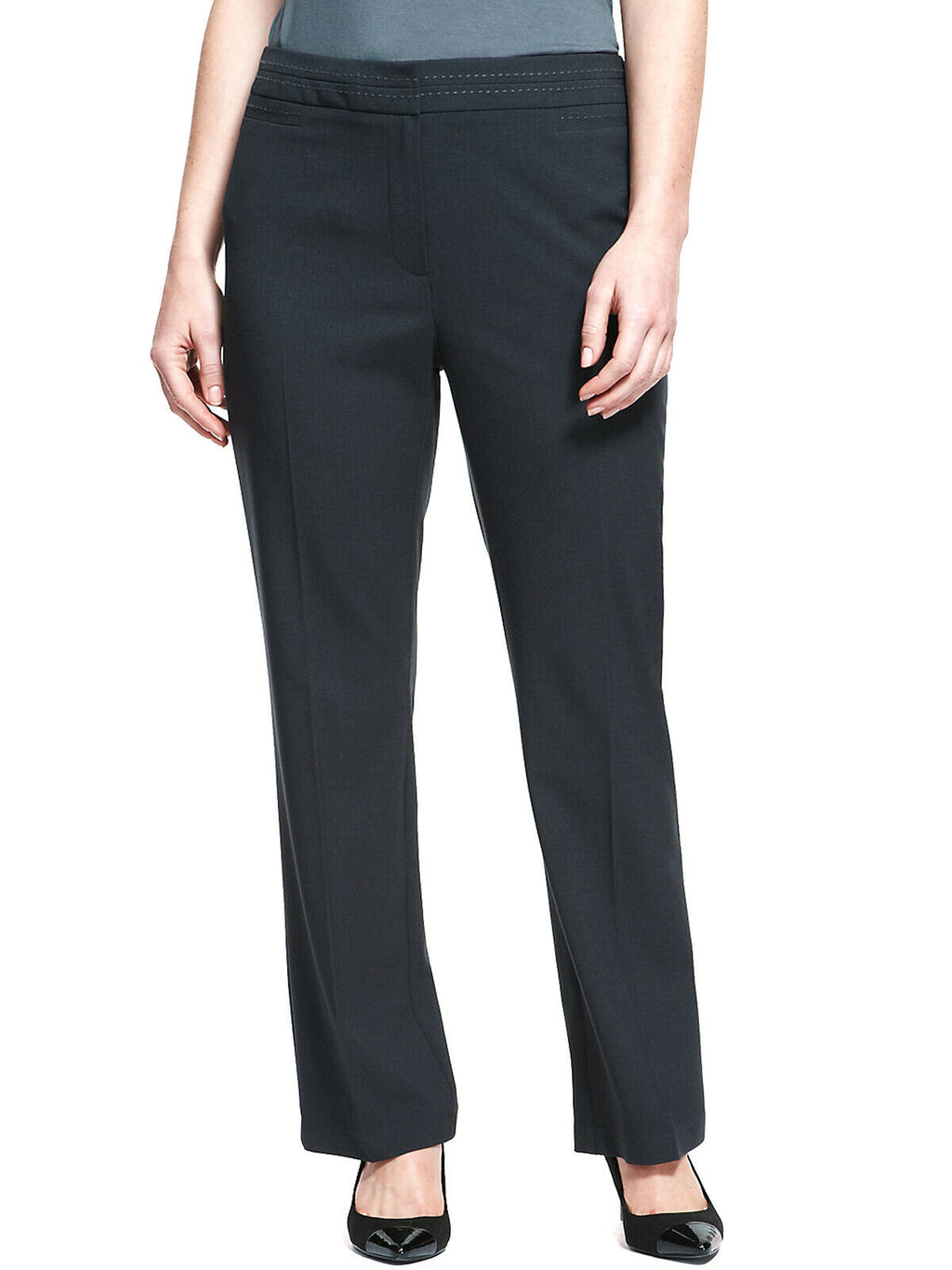 Charcoal Front Straight Leg Active Wear Trouser