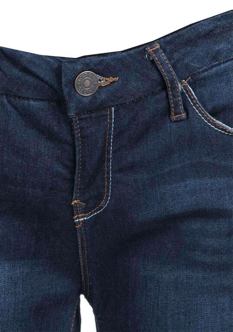 Ladies Blue FGlory Stretchy Contrast Threading Denim Jeans