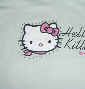 Girls Light Green Hello Kitty Cotton Long sleeve Top