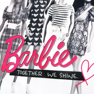 Girls Official Barbie White & Pink Pyjamas Set