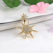 Load image into Gallery viewer, Ladies Crystal Rhinestone Big Double Six-pointed Star Earrings
