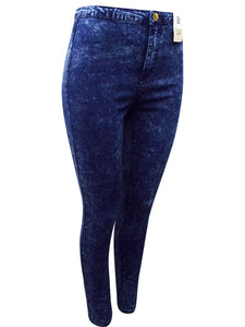 Blue Premium Wash High Waist Skinny Jeans