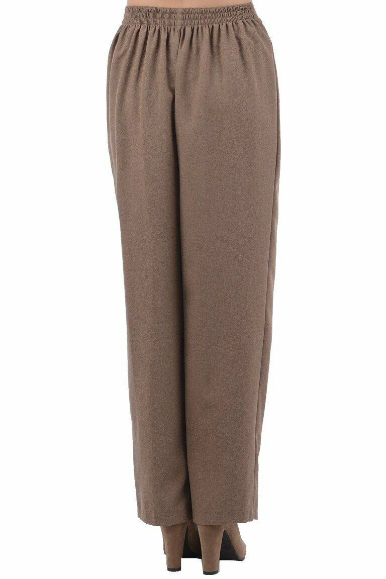 Smart Brown Elasticated Waist Comfort Fit Trouser