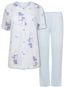 Purple Floral Multi Short sleeve Pyjamas Set