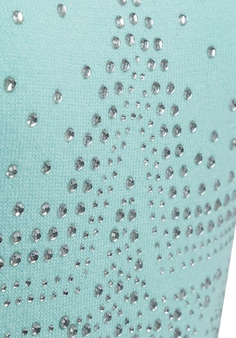 Mint Roll Neck Ribbed Knitted Star Embellished Jumper
