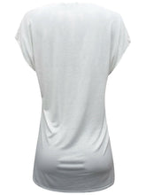 Load image into Gallery viewer, White Multi Floral Animal Print Cap Sleeve Top
