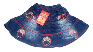 Girl Frill Blue Elasticated Waist Denim Skirt