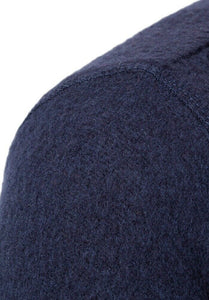 Navy High Neck Soft Snuggly Fleece Relaxed Fit Jumper