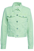 Mint Green Button Down Denim Jeans Jacket