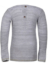 Load image into Gallery viewer, Girls Grey Metallic Stripe Knitted Jumper
