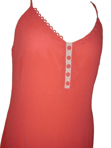 Coral Chiffon Strappy Dress