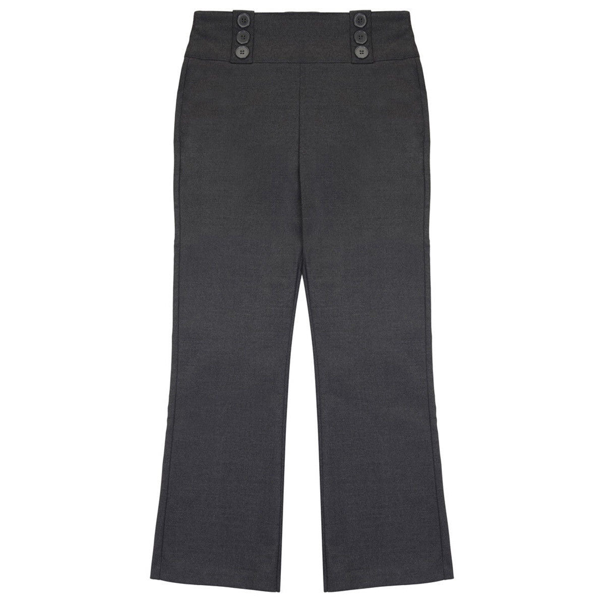 Grey Back Elasticated Bootcut School Trousers