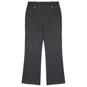Grey Back Elasticated Bootcut School Trousers